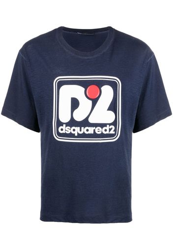 Dsquared2 logo-print T-shirt - Blau