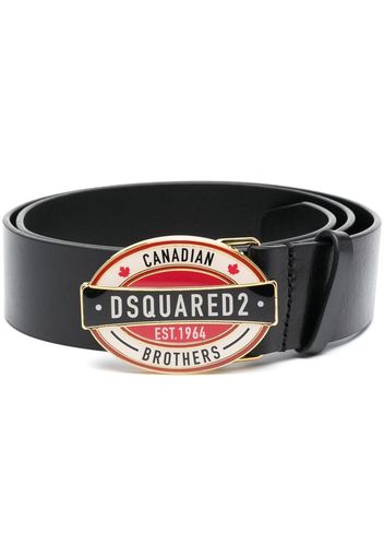 Dsquared2 logo-buckle leather belt - Schwarz