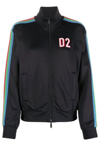 Dsquared2 logo-print zip-up sweatshirt - Schwarz