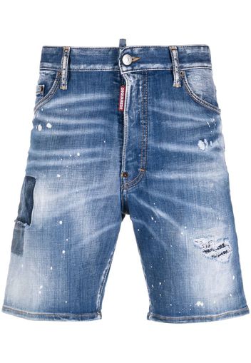 Dsquared2 distressed denim shorts - Blau