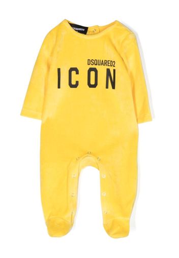 Dsquared2 Kids Icon logo-print romper - Gelb