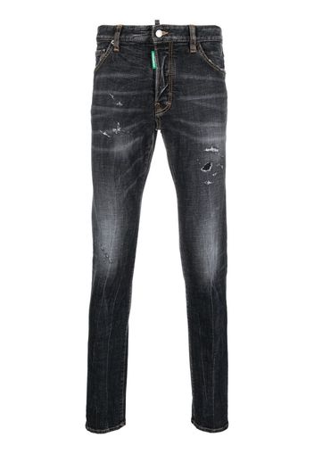 Dsquared2 distressed skinny-cut jeans - Schwarz