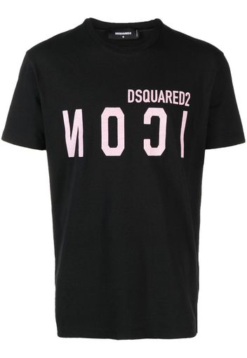 Dsquared2 mirrored-logo T-shirt - Schwarz