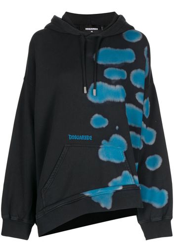 Dsquared2 Asymmetrischer Hoodie - Schwarz