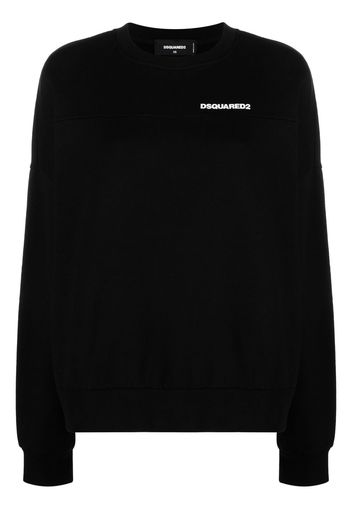 Dsquared2 logo-print crew-neck sweatshirt - Schwarz