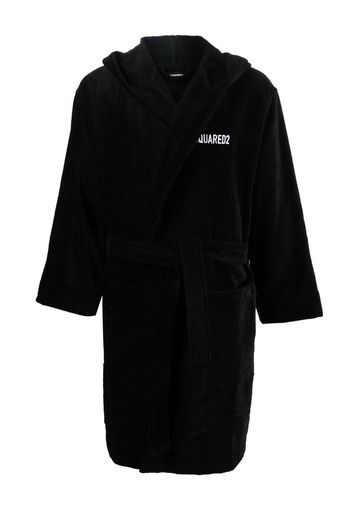 Dsquared2 logo-detail hooded bathrobe - Schwarz