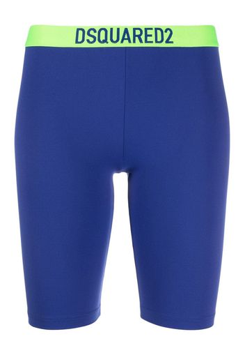 Dsquared2 logo-waistband cycling shorts - Blau