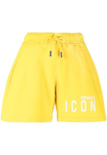 Dsquared2 logo-print track shorts - Gelb