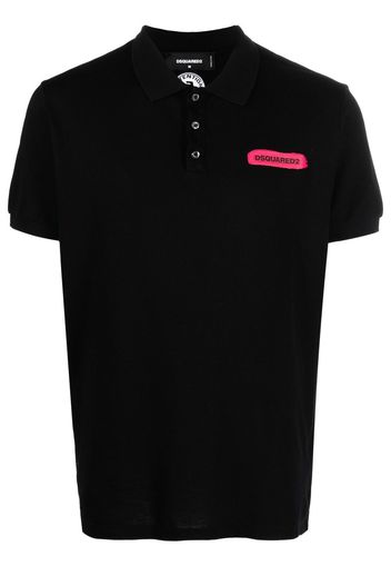 Dsquared2 logo polo shirt - Schwarz