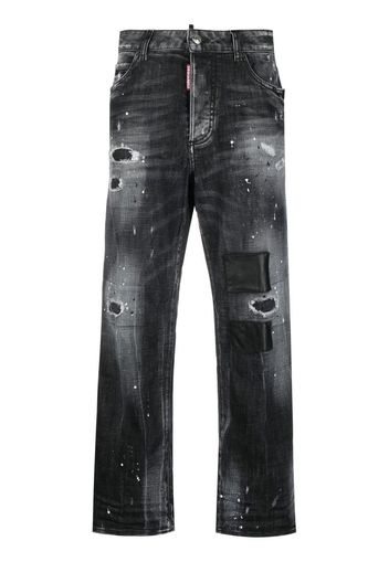 Dsquared2 high-rise distressed wide-leg jeans - Grau