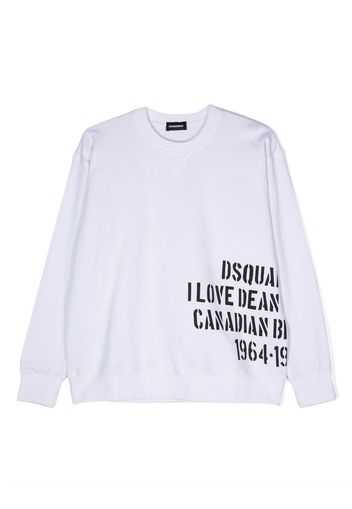 Dsquared2 Kids logo-print detail sweatshirt - Weiß