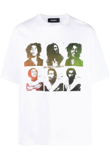 Dsquared2 Bob Marley printed T-shirt - Weiß