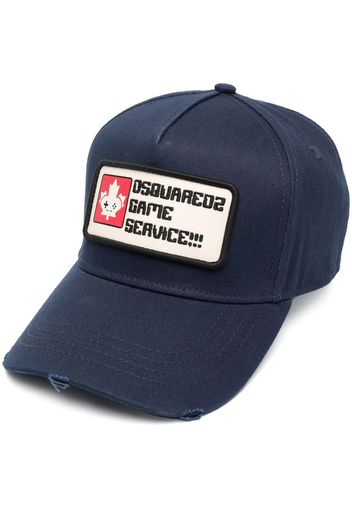 Dsquared2 slogan-patch distressed cap - Blau