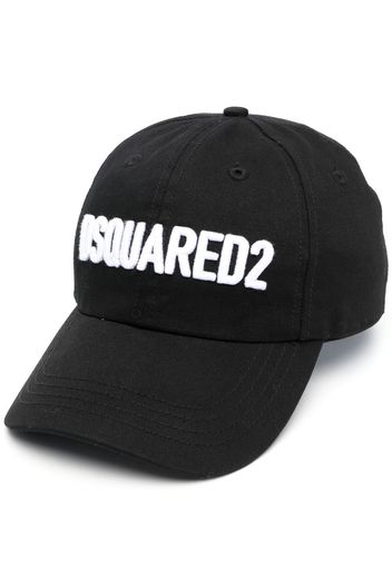 Dsquared2 logo-appliqué cotton cap - Schwarz