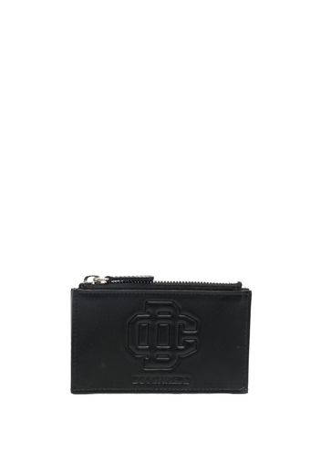 Dsquared2 logo-embossed leather cardholder - Schwarz