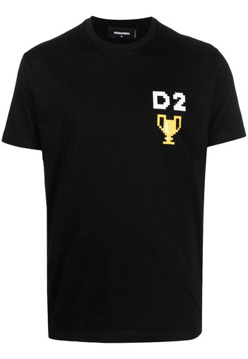 Dsquared2 pixel-print short-sleeve T-shirt - Schwarz