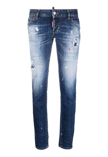 Dsquared2 distressed skinny jeans - Blau