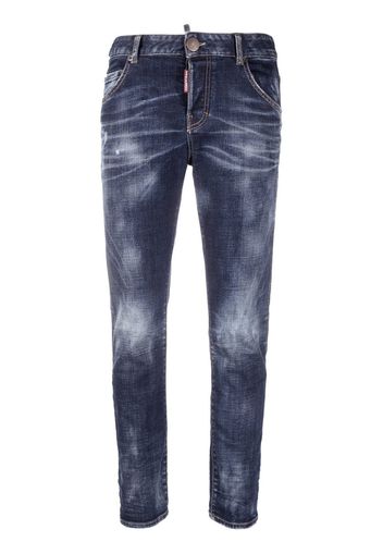 Dsquared2 bleached-effect skinny jeans - Blau