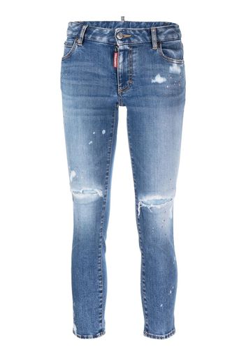 Dsquared2 cropped skinny jeans - Blau