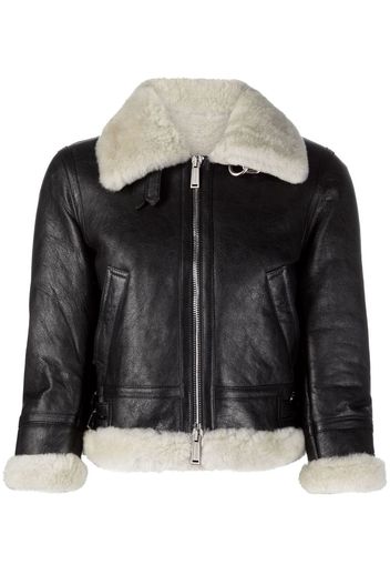 Dsquared2 cropped shearling jacket - Schwarz