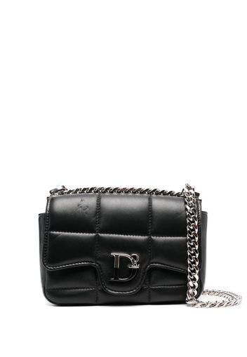 Dsquared2 logo-plaque quilted crossbody bag - Schwarz