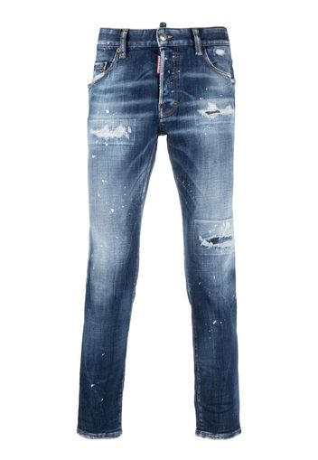 Dsquared2 distressed skinny jeans - Blau