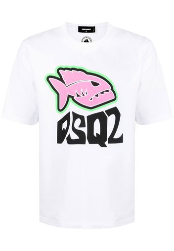 Dsquared2 logo-print cotton T-shirt - Weiß