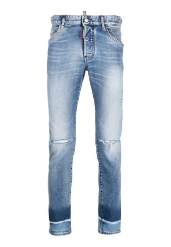 Dsquared2 skinny washed denim jeans - Blau