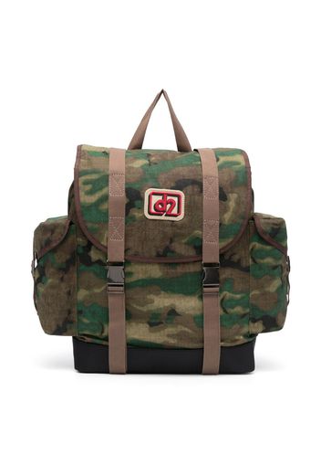 Dsquared2 Kids Rucksack mit Camouflage-Print - Grün