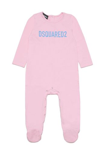 Dsquared2 Kids logo-print crew-neck babygrow - Rosa