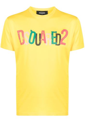 Dsquared2 logo-print cotton T-shirt - Gelb