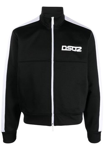 Dsquared2 logo-print two-tone jacket - Schwarz