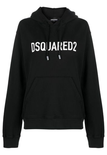 Dsquared2 logo-print cotton hoodie - Schwarz