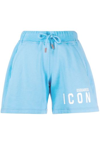 Dsquared2 Icon logo-print track shorts - Blau