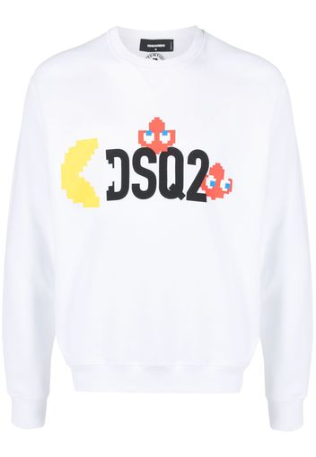 Dsquared2 Sweatshirt mit Logo-Print - Weiß