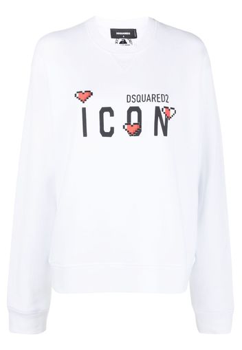 Dsquared2 Icon-print cotton sweatshirt - Weiß