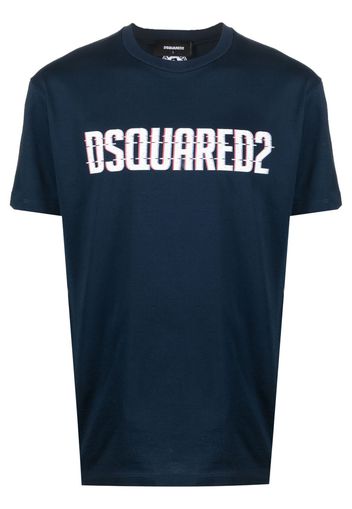 Dsquared2 T-Shirt mit Logo-Print - Blau