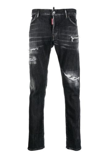 Dsquared2 ripped-detail skinny jeans - Schwarz