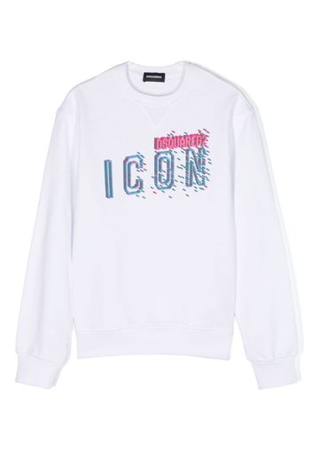 Dsquared2 Kids Icon-print cotton sweatshirt - Weiß