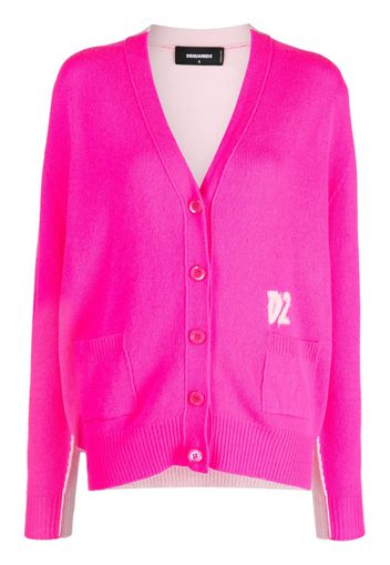 Dsquared2 two-tone wool cardigan - Rosa