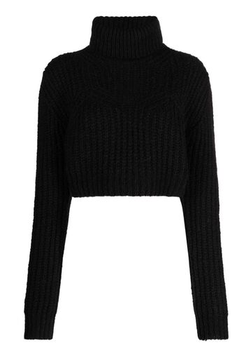 Dsquared2 ribbed-knit cropped jumper - Schwarz