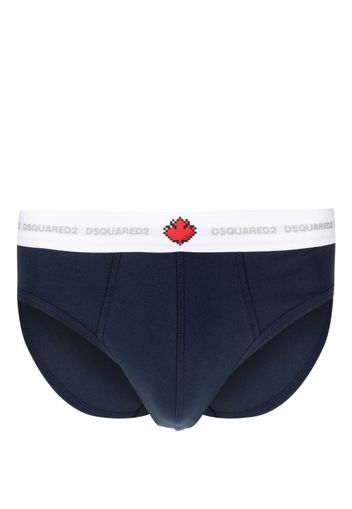 Dsquared2 logo-waistband stretch-cotton briefs - Blau