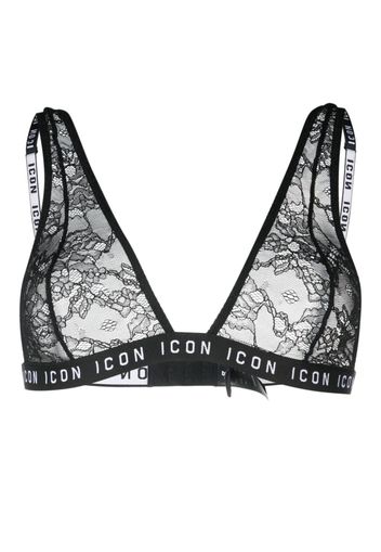 Dsquared2 Icon lace triangle bra - Schwarz