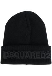Dsquared2 Woll-Beanie mit Stickerei - Schwarz