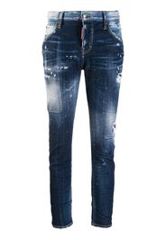 Dsquared2 Skinny-Jeans im Distressed-Look - Blau