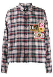 Dsquared2 Kariertes Hemd mit Patches - Blau