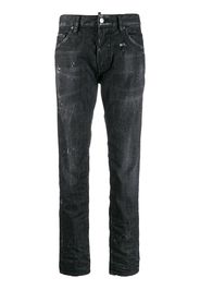 Dsquared2 Distressed-Jeans mit geradem Bein - Schwarz
