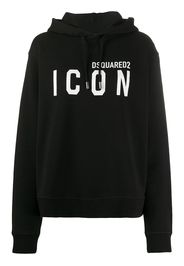 Dsquared2 'Icon' Kapuzensweatshirt mit Logo - Schwarz