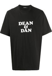 Dsquared2 T-Shirt mit "Dean & Dan"-Print - Schwarz