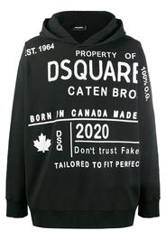 Dsquared2 Kapuzenpullover mit Print - Schwarz